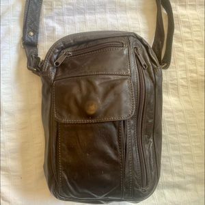 Mens all leather cross body bag
